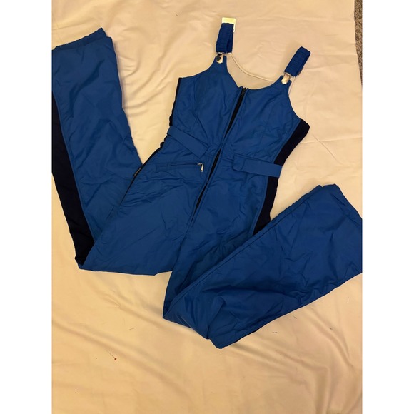Pants - Womens Small Vintage Sportcaster Snow Bib Overalls Blue